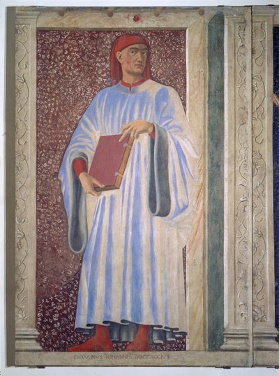 Giovanni Boccaccio from the Villa Carducci series of famous men and women by Andrea del Castagno